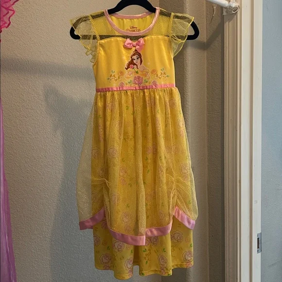 Disney Princess Pink and Yellow Nightgown Duo size 6 and XS - Picture 3 of 13